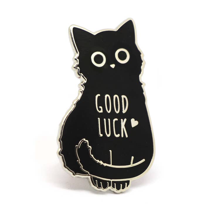 Compoco - Wholesale Lapel pin/button - Good Luck Black Cat Enamel Pin0
