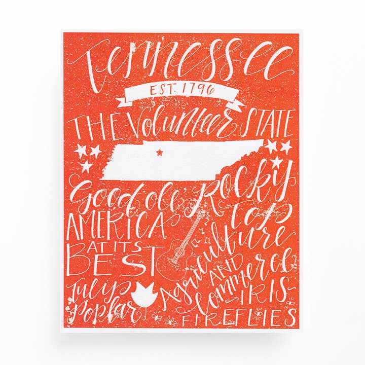 Tennessee Faits Imprimer pour la vente par Stately Made