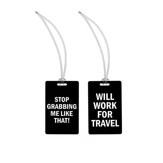 Stop Grabbing Luggage Tags - Set of 2 for wholesale by SNARK CITY