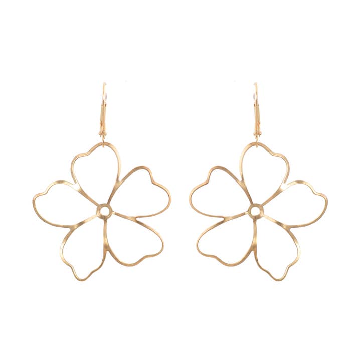 Orecchini piccoli a forma di fiore Antheia per la vendita all'ingrosso da parte di We Dream in Colour