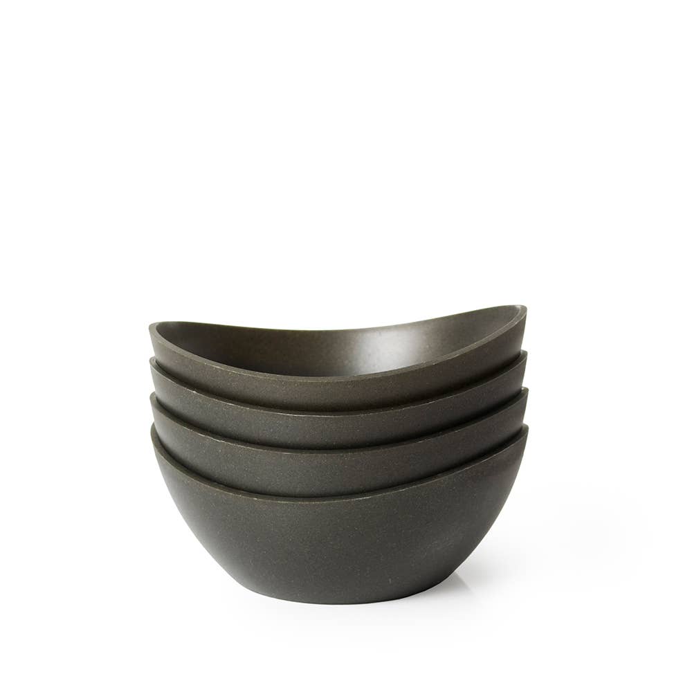 Black EcoSmart™ PolyGlass™ Bistro Bowls set of 4 for wholesale on Faire0