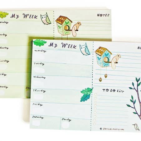 Boygirlparty - Wholesale Planner - Blue Weekly Planner Kladblok - 2021 Bureaupad ongedateerde agenda1