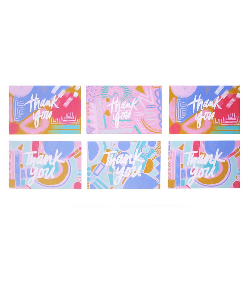 Thimblepress - Wholesale Postcard Set - Set of 8 - Multi Pack Thank You Postcards1