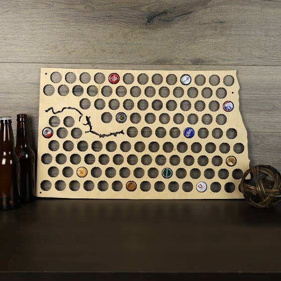 Torched Products - Wholesale Wall Accent - Men’s Gift State Beer Cap Map – Beer Cap Collector/Display93