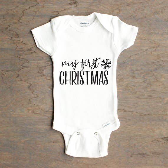 First Christmas Onesie for wholesale by Overtype