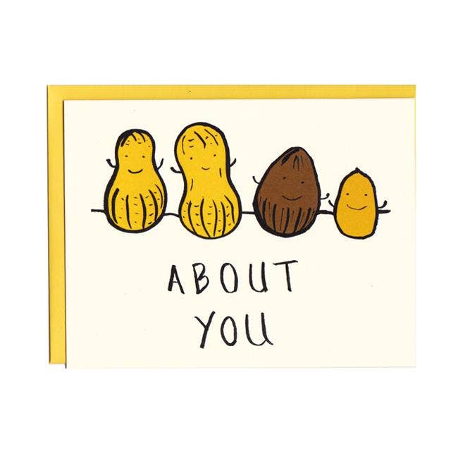Nuts About You Greeting Card for wholesale by I Must Draw