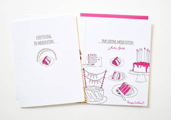 Wild Ink Press - Wholesale Birthday Card - Everything In Moderation | Birthday Greeting Cards1