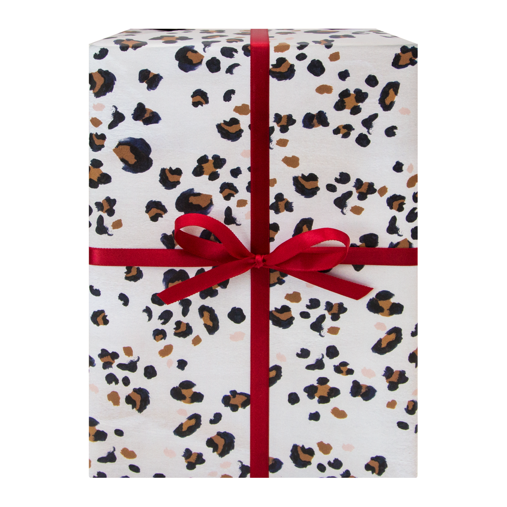 Our Heiday - Wholesale Flat Wrap - Navy Leopard Gift Wrap (Sheet)1