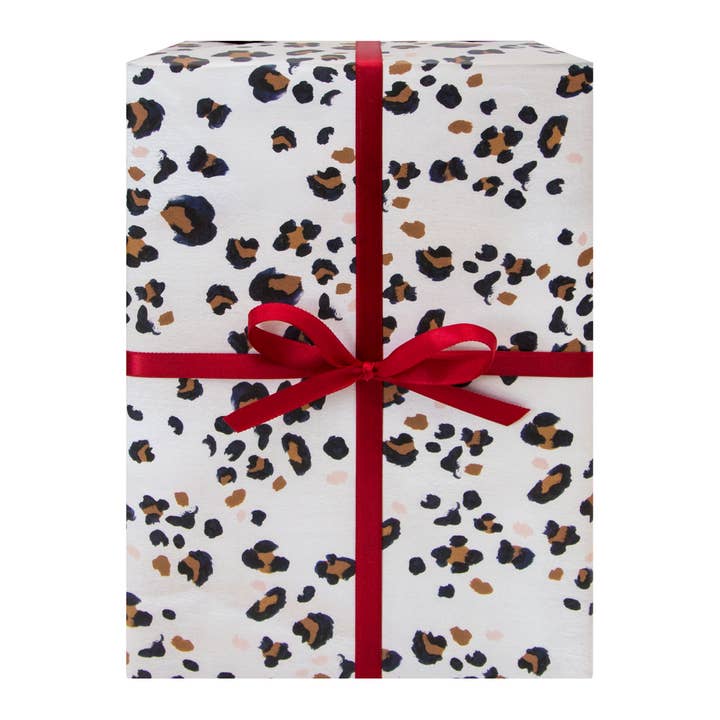 Our Heiday - Wholesale Flat Wrap - Navy Leopard Gift Wrap (Sheet)1
