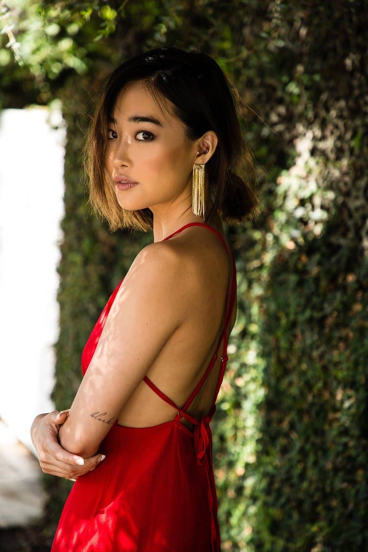 Janna Conner - Vente Boucles d'oreilles à pampille - Boucles d'oreilles à franges Crystal Marquis - Plaqué or 18 carats3