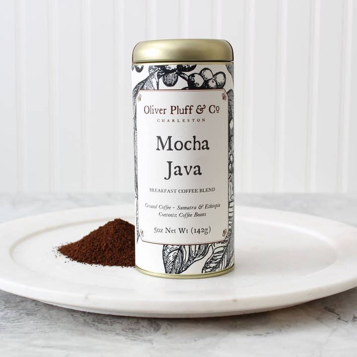 Mocha Java Ground Coffee - Signature Coffee Tin for wholesale by Oliver Pluff & Company