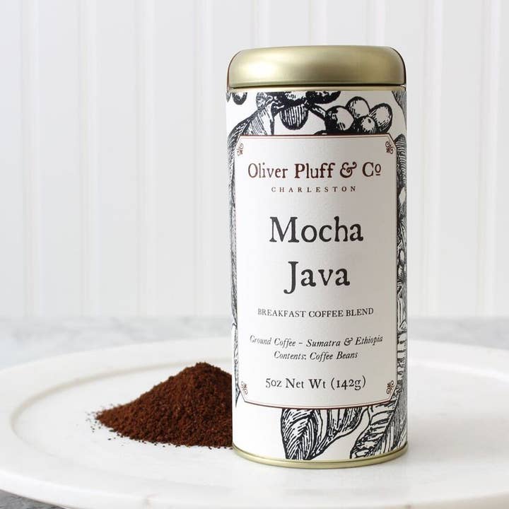 Mocha Java Ground Coffee - Signature Coffee Tin for wholesale by Oliver Pluff & Company