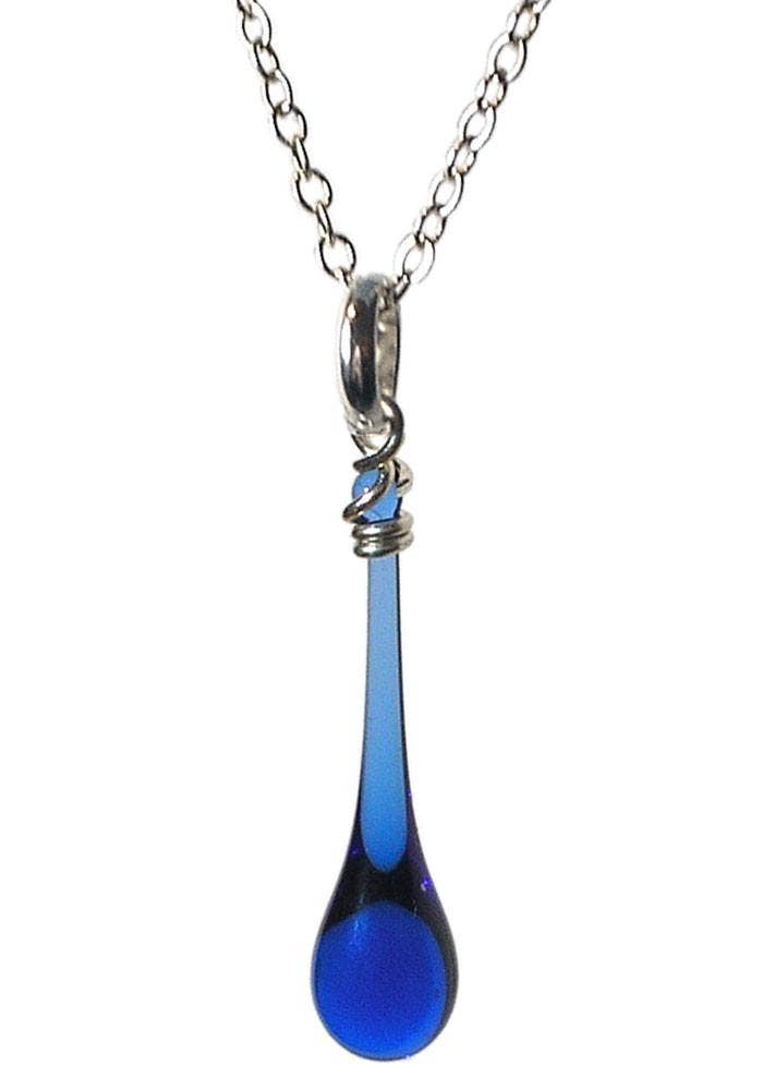 Sundrop Jewelry - Wholesale Pendant/Charm Necklace - Maressa Glass Teardrop Pendant Necklace11