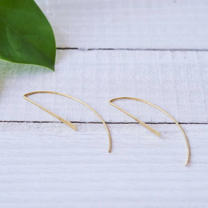 Half Moon Brass  Thread Earring for wholesale by Baizaar
