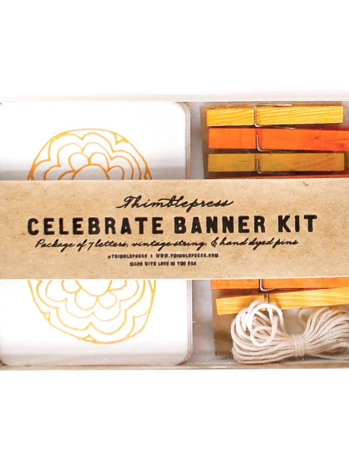 CELEBRATE Letterpress DIY Banner Kit for wholesale by Thimblepress