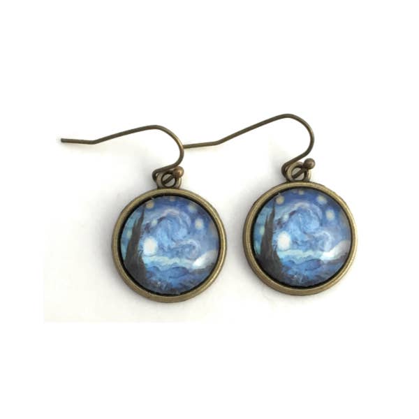 Classic Art Series - Starry Night Earrings for wholesale by Fern & Filigree