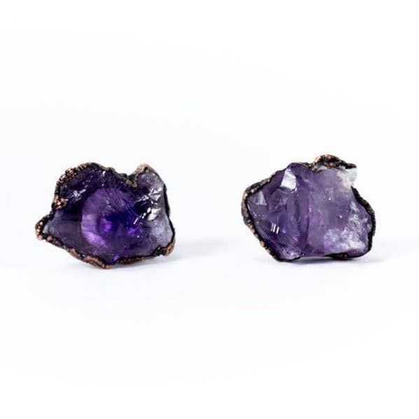 Amethyst Point Studs for wholesale by HAWKHOUSE