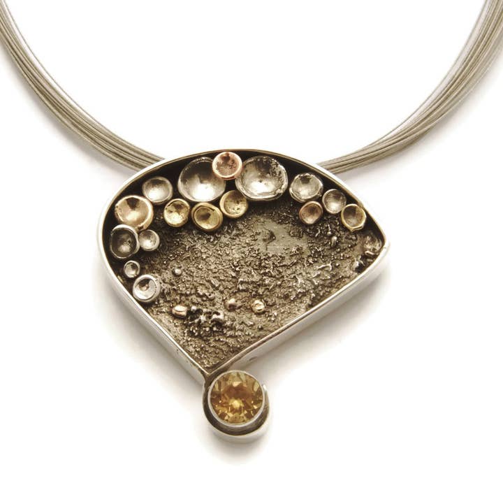 Pebbles on the Beach Pendant - Citrine Stone for wholesale by Tamara Kelly Designs