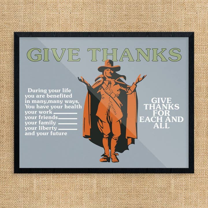Fridgedoor – wholesale Art print – 11'' x 14'' Give Thanks Mather & Co Motivational Workplace Print0