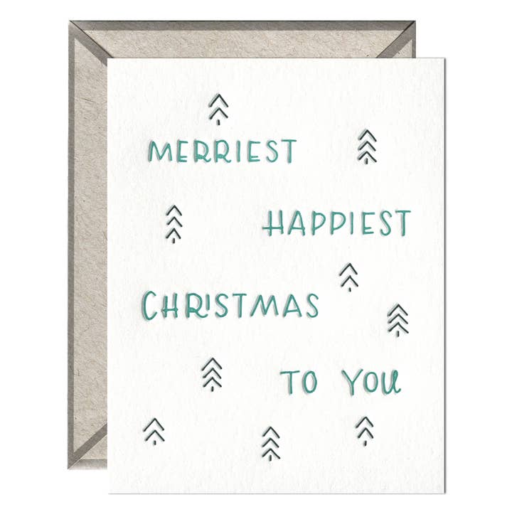 Merriest Happiest Christmas - Wintervakantie kaart voor wholesale door INK MEETS PAPER