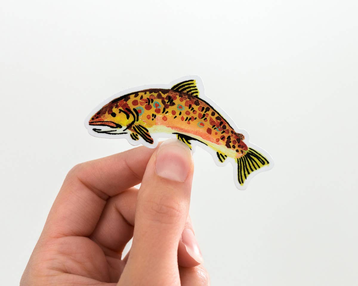 Wildship Studio - Wholesale Sticker - Brown Trout Animal Vinyl Sticker1