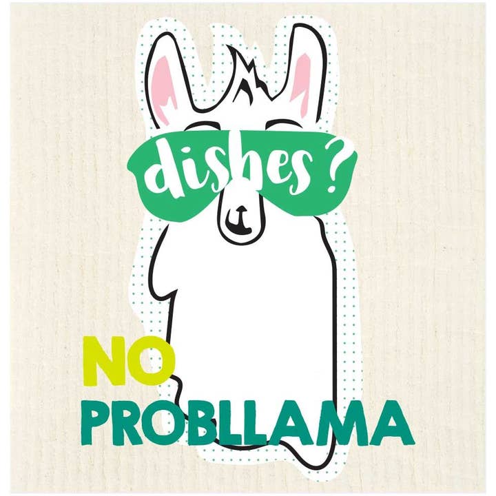 Plats No Probllama Torchon suédois pour la vente par Potluck Press