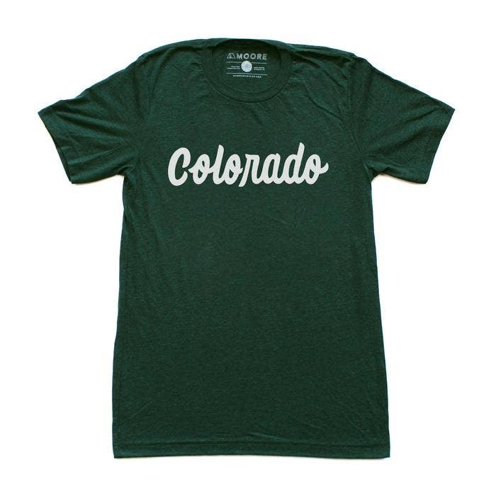 Moore Collection - Wholesale Screen Printed T-Shirt - Unisex - Colorado Tee-Emerald