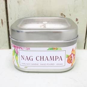 Green Daffodil Bath & Body - Wholesale Travel Candles - Nag Champa Soy Candle in Small Tin2