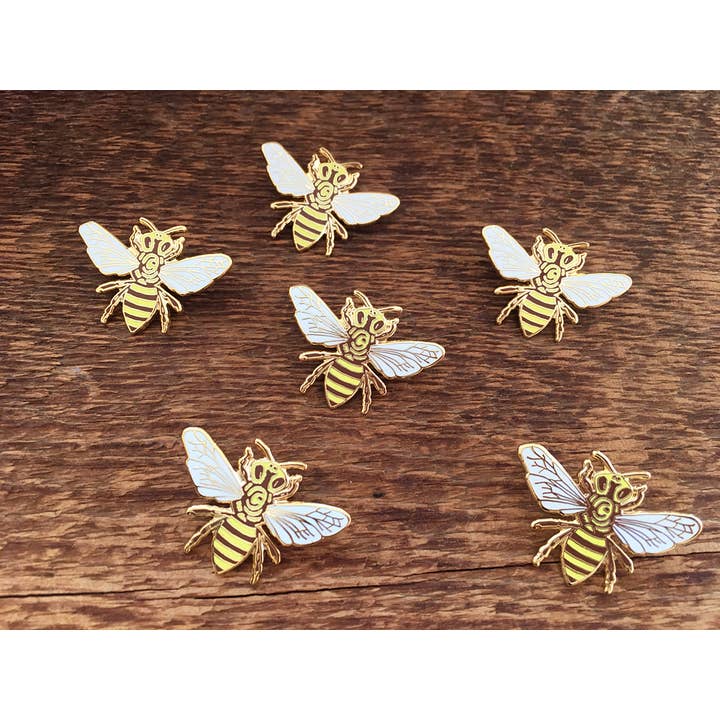 Noteworthy Paper & Press - Wholesale Lapel Pin/Button - Honey Bee Enamel Pin5