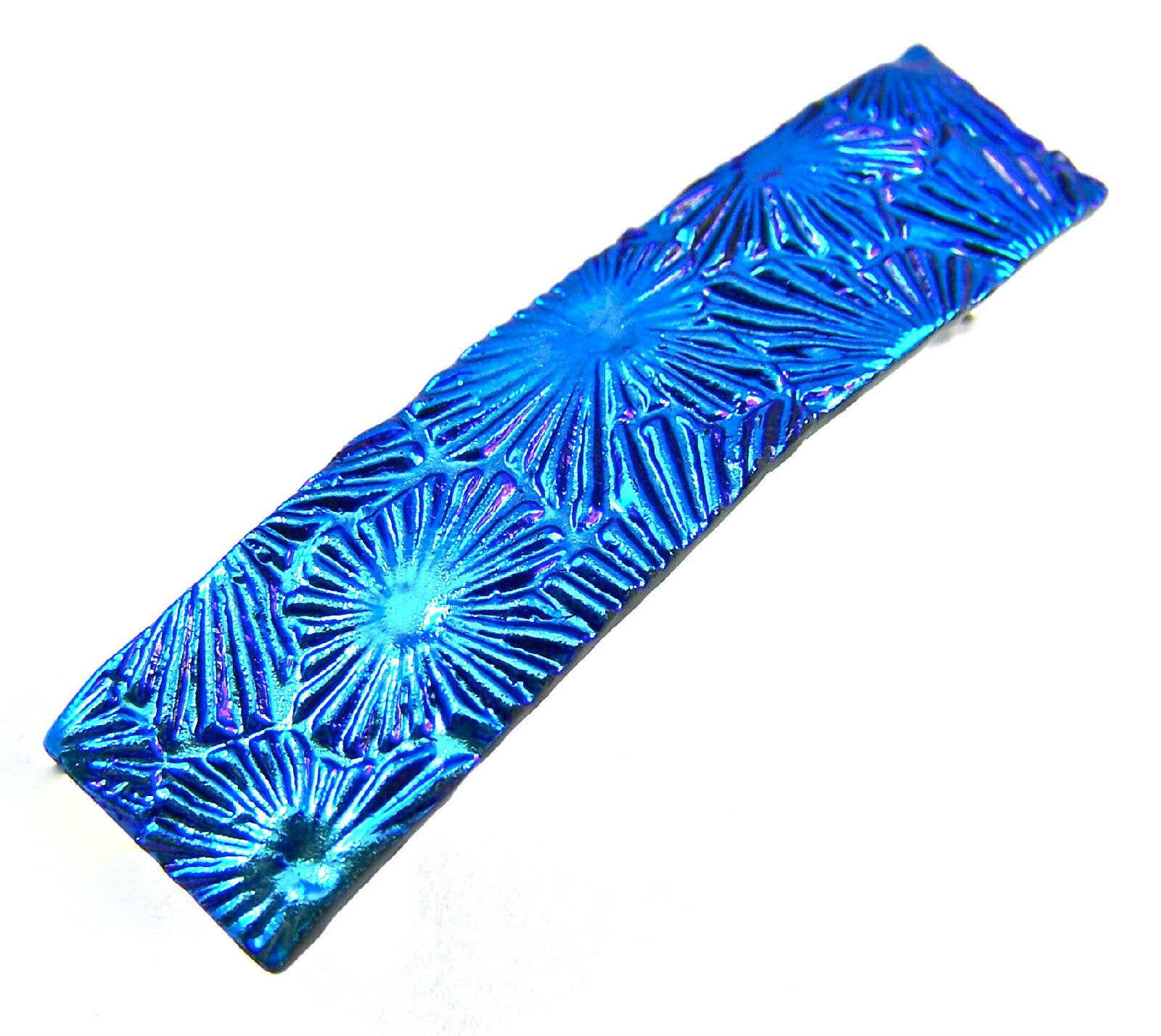Glass Town USA - Wholesale Barrette - Women's - Barrettes Dichroic Glass Florentine Medium Size4
