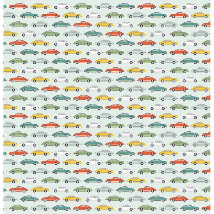 REVEL & Co. – wholesale Wrapping paper roll – SALE Sports Car Gift Wrap Roll (3 sheets/roll)