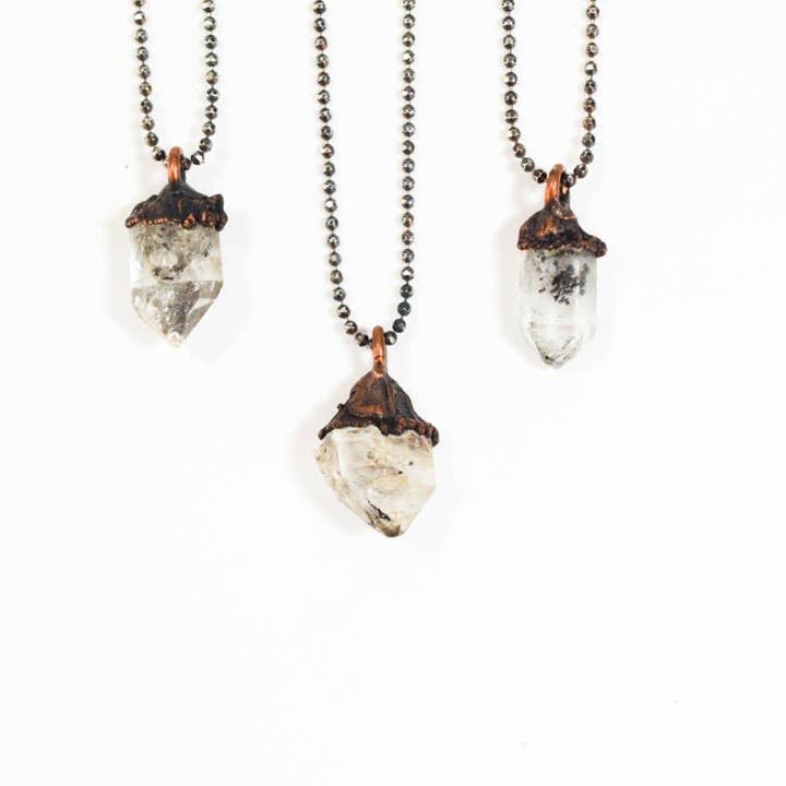 Anthraxolite Quartz Sterling Silver Necklace for wholesale by HAWKHOUSE