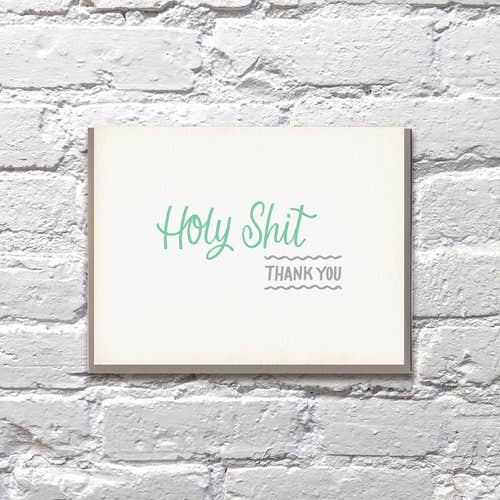 Carte de remerciement Holy Shit pour la vente par Bench Pressed