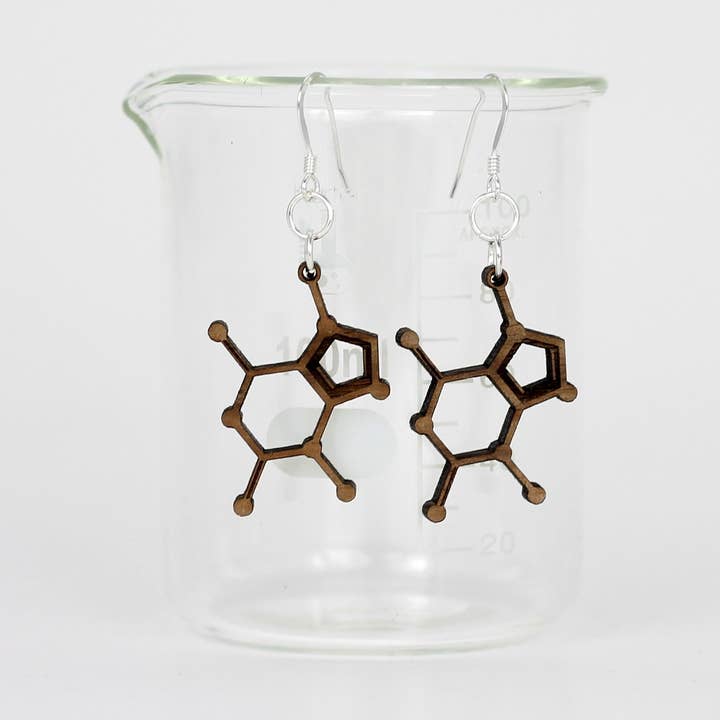 Chocolate Molecule Earrings for wholesale by Sorcery Science