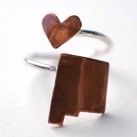 Bague Coeur du Nouveau-Mexique pour la vente par LettersToSarah Metalsmithing