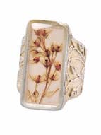 Anello rettangolare in argento con vite per la vendita all'ingrosso da parte di Shari Dixon