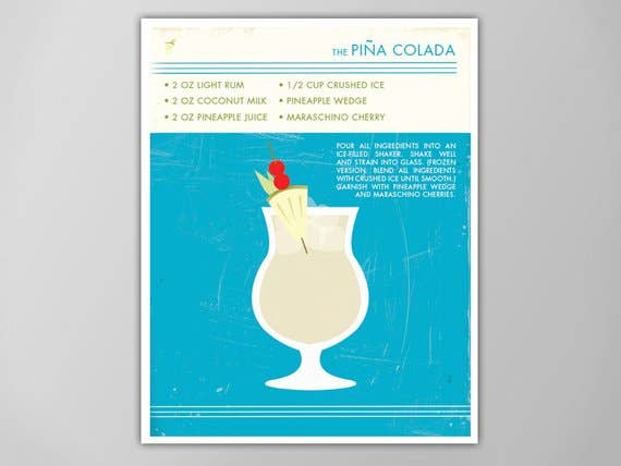 The National Anthem - Wholesale Art Print - 8” x 10” Pina Colada Cocktail Art Print0