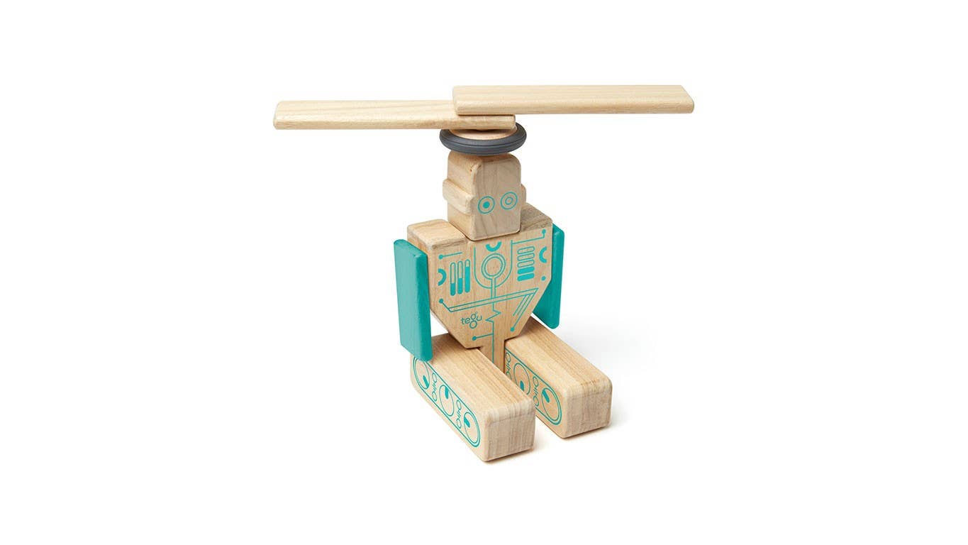 Tegu - Wholesale Wood Toy - Kids - Magbot - Magnetic Wooden Block Set4