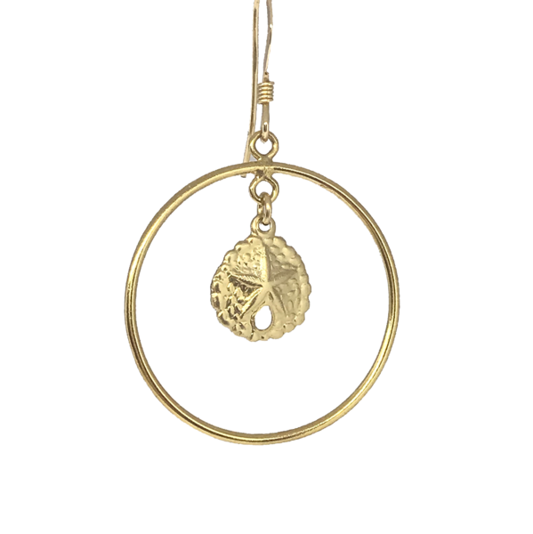 Aina Bloom - Wholesale Dangle Earrings - Sand Dollar Hoop Earrings1