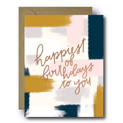 Happiest of Birthdays Greeting Card for wholesale by Black Lab Studio