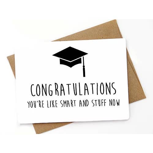 Funny Graduation card - Congratulations. You're like smart for wholesale by Spicy Cards