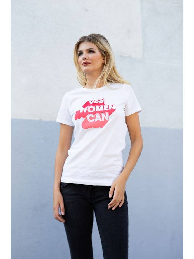 Skylar Yoo - Wholesale Screen Printed T-Shirt - Women's - Yes, Women Can3
