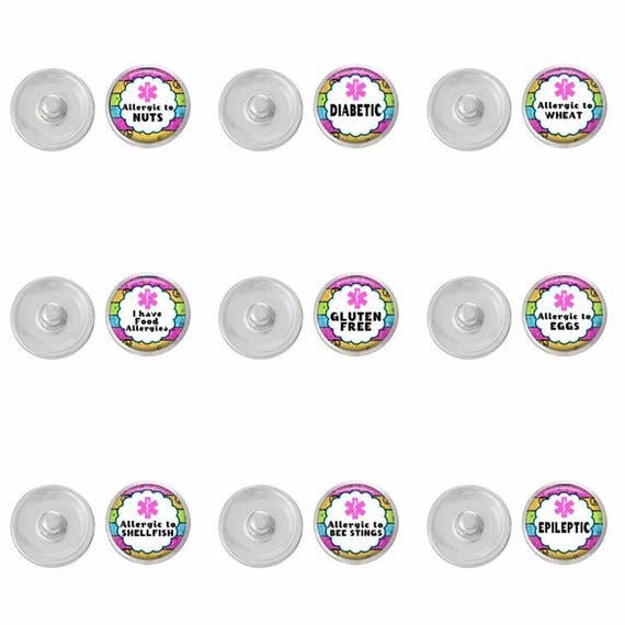 Medical Alert Snaps for Snap Jewelry and other Purchase Wholesale vêtement marque authentique. Free Returns & Net 60 Terms on Faire trending on Faire.