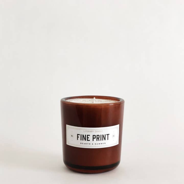 Hearth & Hammer - Vente Bougie en bocal - Bougie de soja littéraire à imprimé fin5