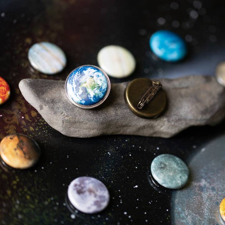 Interchangeable Solar System Lapel Pin for wholesale by Yugen Handmade