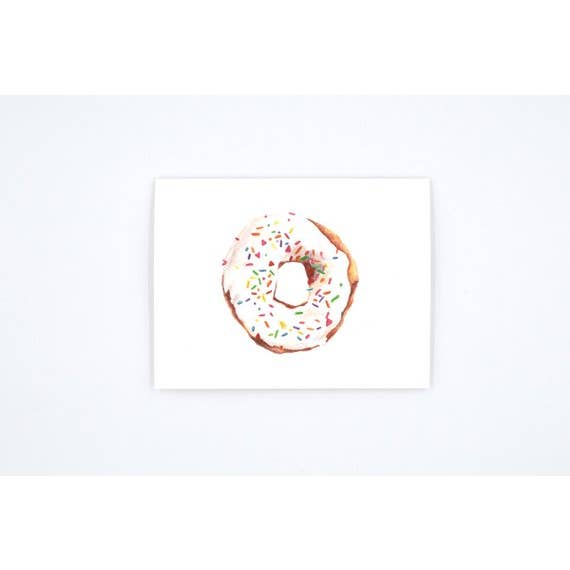 Donut Notecard - Donut Art Card for wholesale by Rachel Alvarez Art