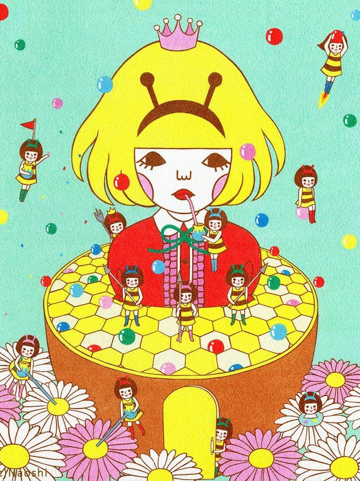 【13×19 Art Print】Queen Bee for wholesale by Naoshi