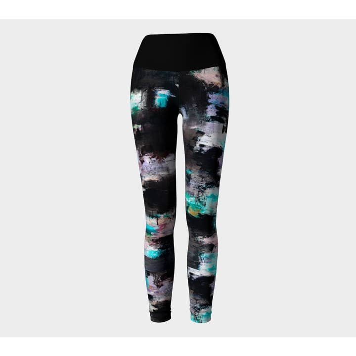 Legging noir et lilas pour la vente par EmBellish Active