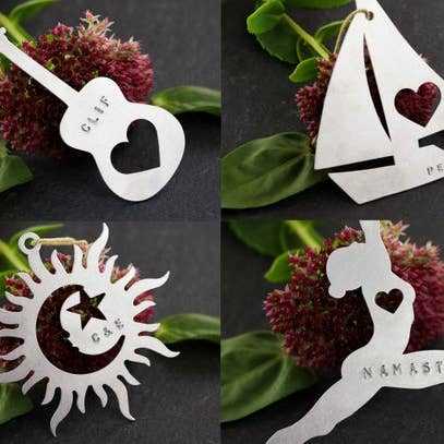 Iron Maid Art - Vendita all'ingrosso Decorazione - Yoga Guerriero Un Metallo Regalo di Natale Regalo Di Natale2