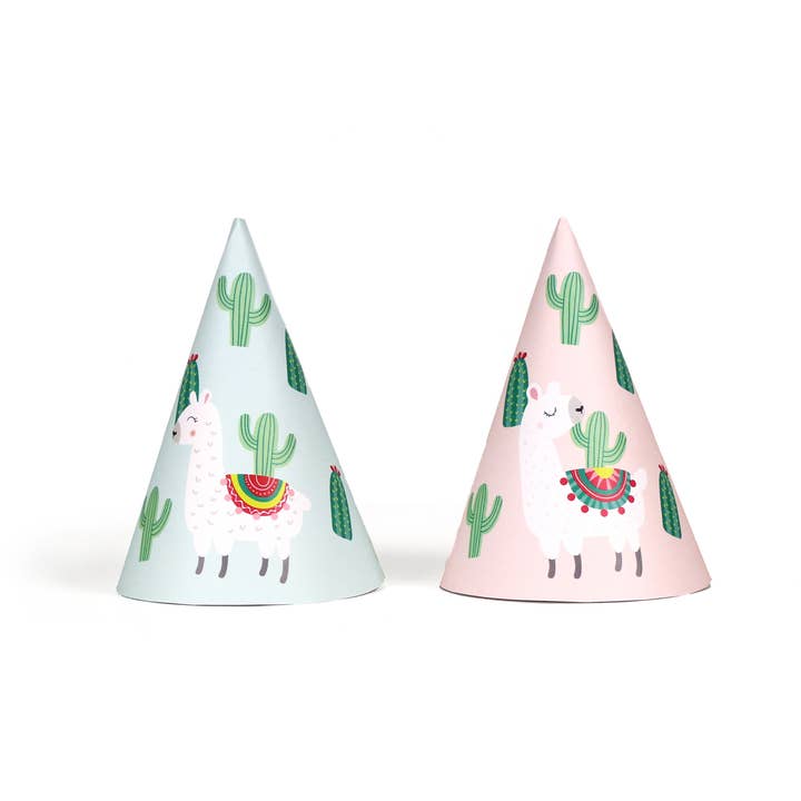 Merrilulu - Wholesale Party Hat/Crown - Llama and Cactus - Party Hats, 12 ct